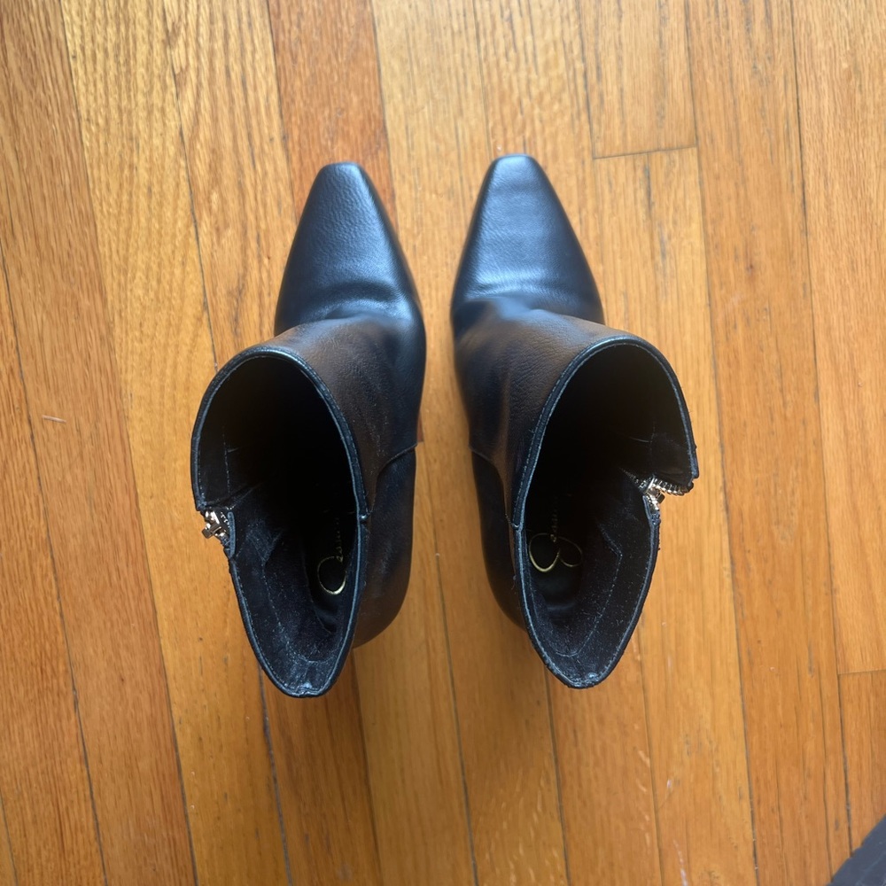 Jessica Simpson Black Leather Ankle Booties